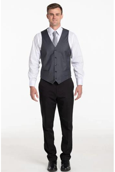 slim fit dress slacks Light Grey Suit Vest main image 1