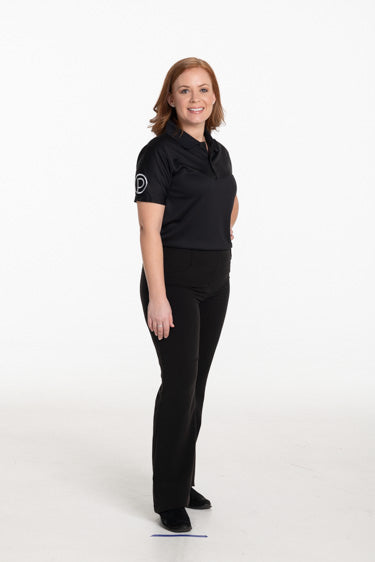 Women's Black Custom Cool & Dry Polo