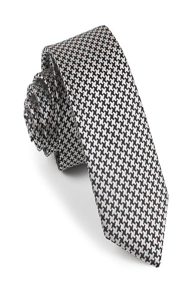 (10) Black and White Houndstooth Neckties