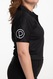 Women's Black Custom Cool & Dry Polo